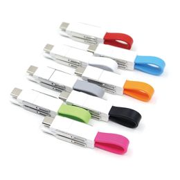 All in One multi-function Key Chain Charging Cable Magnetic Keyring USB Cable for smartphone