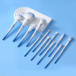 Инструменты для макияжа Кисти для макияжа Сине-белая фарфоровая серия 12 шт. + сумка Поддержка настройки