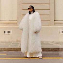 Casual Dresses Lush Ruffled White Long Coat Women Tulle Kimino Extra Puffy Jacket For Poshoot Female Prom Party Outwear