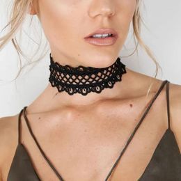 Choker Summer Est Fashion Jewelry Accessories Sexy Hollow Out Lace Black Necklace For Couple Lovers' N174