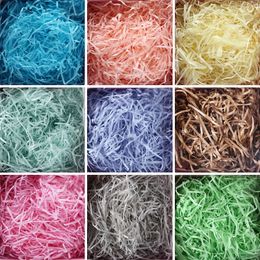 Party Decoration 10-100g Coloured shredded paper pleated Lafite paper filling DIY wedding birthday party gift box candy material packaging filling 231122