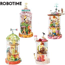 Doll House Accessories Robotime Rolife Doll House DIY Mysterious World House with Furniture Children Adult Miniature Dollhouse Wooden Kits Toys Gifts 230422
