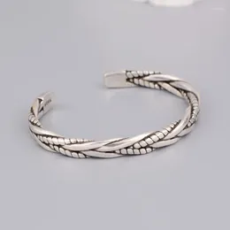Link Bracelets Vintage Thai Silver Charm Bracelet Bangle For Women Party Wedding Jewellery Gifts E1259