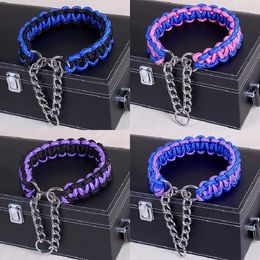 Dog Collars Leashes High Quality Upgraded Colour Collar Large Dog German Shepherd Walk The Dog P Chain Adjustable Pet For Medium and large Dogs 230422