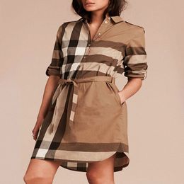 Women Shirt Dresses Fashion Slim Classic Pattern Silm 23SS Dresses Womens Clothing Simple 15ZW#