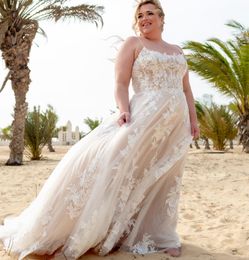 2023 Nov Arabic Aso Ebi Plus Size Lace Bohemian Wedding Dress Champagne A-line Vintage Summer Bridal Gowns Dresses ZJ203