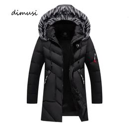 Men's Down Parkas DIMUSI Winter Long Jacket Fashion Men Fur Collar Thermal Classic Coats Casual Warm Windbreaker Padded Clothing 231122