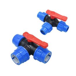 1 2 3 4 1 1 25 1 5 2 Tee Plastic Ball Valve Water Splitter T-type PE Fast Connection Pipe Quic312r