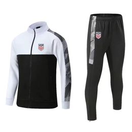 United States Men's Tracksuits Winter outdoor sports warm training clothing soccer fans full zipper long sleeve sports suit j280w