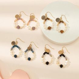 Dangle Earrings Baroque Handmade Beaded Crystal For Women French Fashion Elegant Hanging Classic Party Jewelry Accessories