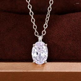 Pendant Necklaces CAOSHI Contracted Style Necklace Lady Engagement Jewellery With Bright Zirconia Gorgeous Accessories For Wedding Party