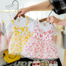 Girl Dresses Born Clothes Robe Blanche 1 Year Baby Party American Clothing Toddler Summer Cotton Cute Dress Bapteme Fille