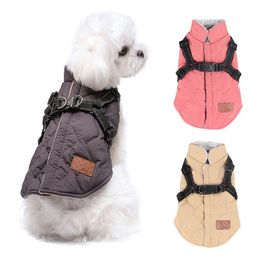 Small Dogs Harness Vest Clothes Puppy Clothing Winter Dog Jacket Coat Warm Pet Clothes For Shih Tzu Poodle Chihuahua Pug Teddy 201241w