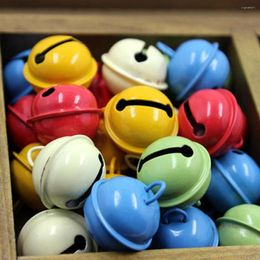 Christmas Decorations Nice 20pcs Colorful Iron Metal Jingle Bell Decoration Pet Pendants Key DIY Crafts Handmade Accessories 22mm