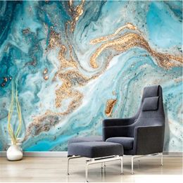 Custom wallpaper 3d landscape abstract new Chinese golden background wall living room bedroom242E