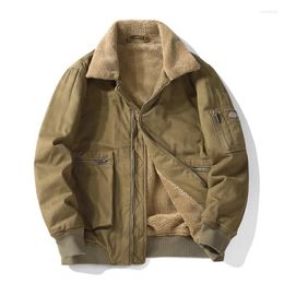 Men's Jackets Fashion Bomber Jacket Men High Quality Fleece Military Coats Safari Style Warm Black Khaki Army Parkas Plus Size 4XL