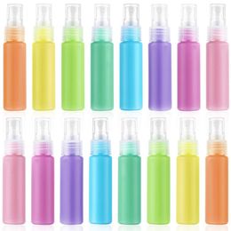 30ml 1oz Colourful PET Plastic Spray Bottles with Clear Atomizer Pump Sprayer, Fine Mist Travel Size Reusable Liquid Cosmetic Container Jhoar