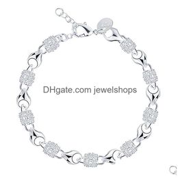 Charm Bracelets 925 Stamped Hollow Ball Bracelets For Women Girls Sterling Sier Charm Fashion Design Chain Bracelet Bangle Jewellery Gif Dhe07