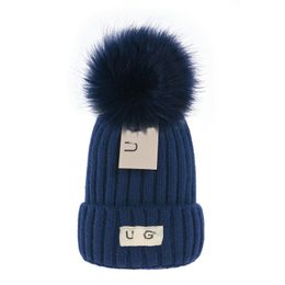 Classic wool knit hat New Designer ladies Beanie cap Cashmere Winter men's high quality cotton warm hat G-5