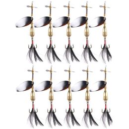 New Metal Spinner Fishing lure Propeller Spinnerbaits 9cm 12g Swing Iron Jig Fishing bait Trout Pike fishhook207n