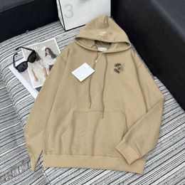 Women's Hoodies & Sweatshirts Designer 2023 Autumn/winter New Style Sweet, Age Reducing, Simple and Fashionable Double c Embellishment Hooded Sweater CRCE