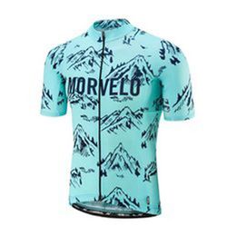 Morvelo Pro team Men's Breathable Cycling Short Sleeves jersey Road Racing Shirts Riding Bicycle Tops Outdoor Sports Maillot 259j