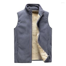 Men's Vests Plus Size 8XL 7XL Autumn Winter Fleece Mens Vest Jacket Male Casual Warm Thick Sleeveless Waistcoat Loose