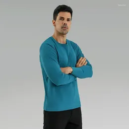 Men's T Shirts LUKU The Fundamental Long Sleeve T-shirt Nude Outdoor Sports Fitness Business Commuter Top