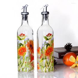 Storage Bottles 500ml Beautiful Glass Vintage Leak-proof Oiler Spice Jar Soy Sauce Bottle Kitchen Supplies Creative Cruet Vinegar Oil