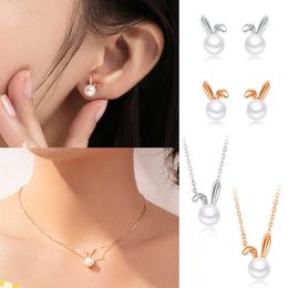 Charm 2023 Chinese New Year Rabbit Animal Charm Necklace Lucky Zodiac Earrings Necklaces Jewellery Ladies Chinese New Year Jewellery Gift AA230421