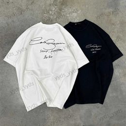Men's T-Shirts Cole Buxton Minimal Scribble Slogan Printed Cotton Crew Neck Couple Short Sleeve T-Shirt S-XL T231122