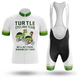 2022 Turtle White Cycling Jersey Set Summer Mountain Bike Clothing Pro Bicycle Jersey Sportswear Suit Maillot Ropa Ciclismo335q