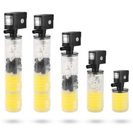 Filtration Heating 3 in 1 Aquarium Multifunction Philtre Pump Oxygen Fish Tank 4 Layers Internal Material Air 230422