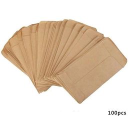 Planters & Pots 100pcs pack Kraft Paper Seed Envelopes Mini Packets Garden Home Storage Bag Food Tea Small Gift257Z