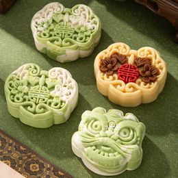 Baking Moulds Mooncake Mould Diy Making Model Ice Crust Mung Bean Cake Home Baking Mould Baking Accessories and Tools Cartoon Mould 230421