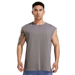 Men's Tank Tops Cotton Casual Tank Top Men Gym Fitness Bodybuilding Sleeveless Shirt Male Summer Sport Training Stringer Camisole Vest Clothing 230422