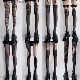 Sexy Socks Subculture Lolita JK Multiple Styles Fishnet Lace Stockings Japan School Girls Sexy Mesh Bottom Tights Gothic Costumes Pantyhose Q231122