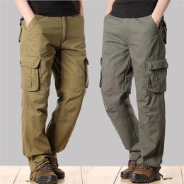 Men's Pants 2023 Men Military Tactical Cargo Casual Work Trousers Multi-pocket Cotton Hiking Sprots Jogger Outdoor For Loose