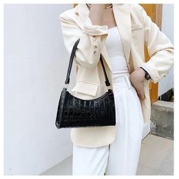 Evening Bags Top Quality Fashion Exquisite Shopping Tote Bag Luxury Handbags Crocodile Pattern Leather Shoulder Crossbody For Women 2023