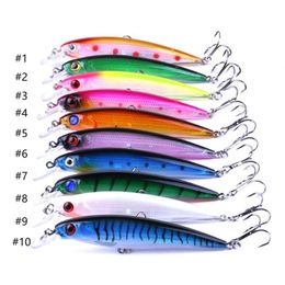 20pcs lot 10Colors new minnow lures fishing tackle 11CM-13 4G 4#hooks Diving Depth plastic fishing luresMI027237T