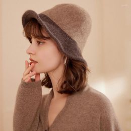 Berets Pure Cashmere Knitted Fashion Women's Hat