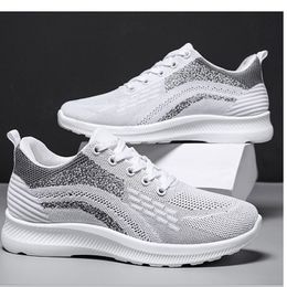 Men's running shoes are lightweight and comfortable.with lightweight shock absorption white1 black and grey outdoor sports shoes1 for men and women