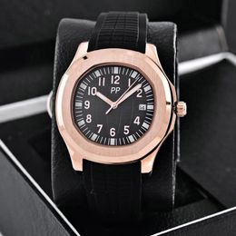 Mens relógios elegantes movimentos automáticos Pat 42,2mm de borracha confortável tira de borracha à prova d'água Luminous Watches Montre de Luxe Gold Watch Aquanaut