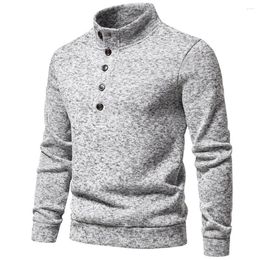 Men's Hoodies Mens 1/4 Button Pullover Turtleneck Sweatshirt Jacket Warm Fleece Top Breathable Casual Sports Hiking