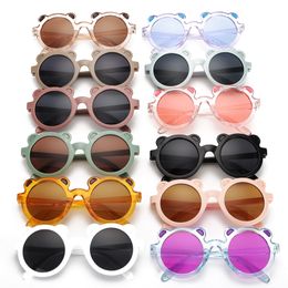 Kids Sunglasses Cat Ears Cartoon Sun Glasses Designer Fashion Sunscreen Summer Street Glasses Party Round Frame Cute Sun Beach Travel Eyeglasses Eyewear BC613