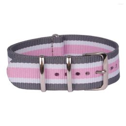 Watch Bands Wholesale 22mm Multi Color Grey/White/Pink Sports Fabric Nylon Watchbands Strap Accessories Buckle Belt 22 Mm