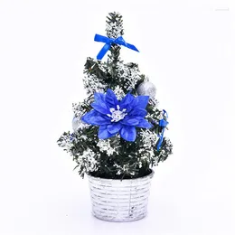 Christmas Decorations Tree 20cm Artificial Table Mini PVC Home Decoration Festive Party Supplies Miniature For Your Door Mantel Or Wall 1pc