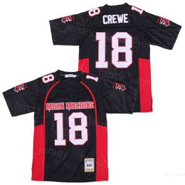 Football Movie Longest Yard Mean Machine Jerseys 18 Paul Crewe College Team Color Black Embroidery And Sewing Breathable High School Pullover For Sport Fans Mans