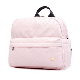 Diaper Bags Soboba Fashionable Plaid Pink Diaper Bag for Mommies Large Capacity WellOrganized Space Maternity Backpack for Strollers 230421