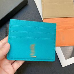 Designer fashion Letters Solid color purse High-end leather niche high appearance level fashion card bag with women's clip holder twice as much as men's